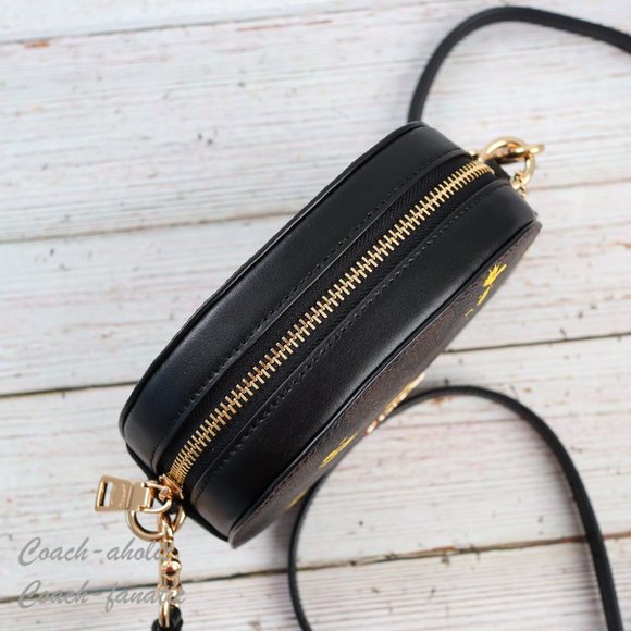 NWT Coach Coach X Peanuts Mini Serena Crossbody With Woodstock Print - Picture 8 of 13